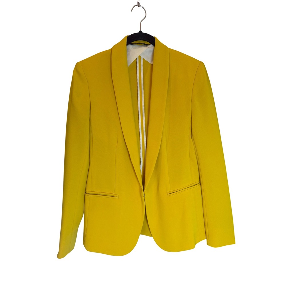 Rag & Bone Yellow Shawl Lapel Blazer Single Button Jacket Size 0 USA Made